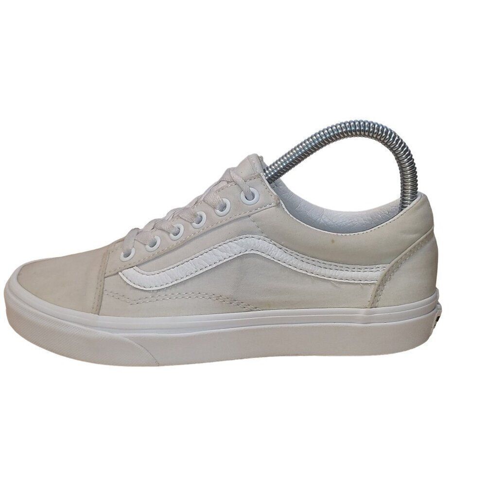 Vans Old Skool Sneakers Women Sz 7.5 True White Low Top Skater Streetwear‎